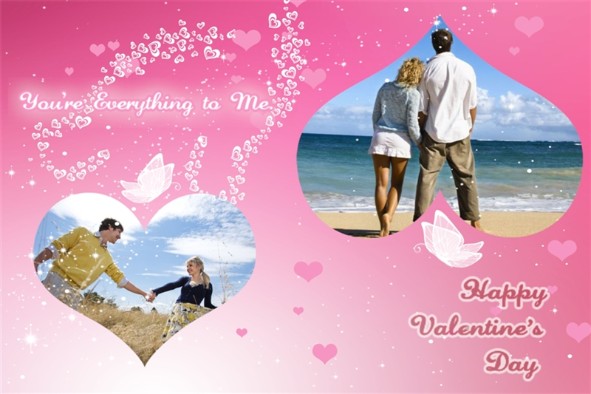愛情＆ロマンチック photo templates 楽しいバレンタインデー